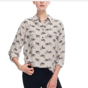 Equipment Femme Bike Motorcycle Silk Blouse SZ XS